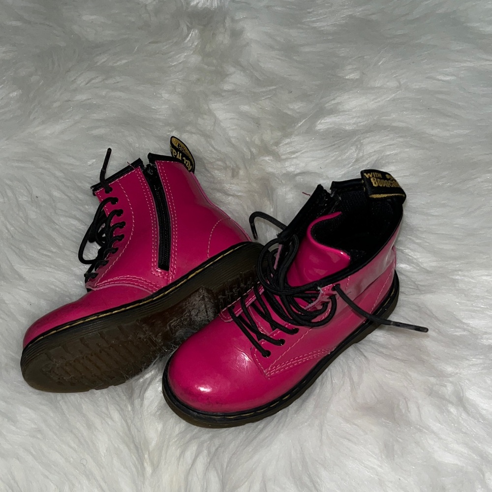 Dr. Martens Girls Delaney Pink Boots